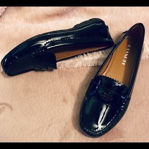 NWOT Coach Odette Black Patent Loafers